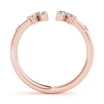 rose gold Open Concept Diamond Chevron Band