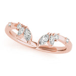 rose gold Open Concept Diamond Chevron Band