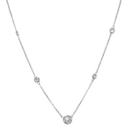white gold diamond station necklace