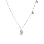 white gold diamond hamsa pendant