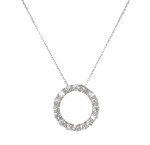 14kt White Gold Diamond Circle Pendant (1.20 ctw)