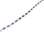 blue sapphire and diamond tennis bracelet 