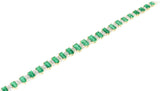two tone emerald and diamond tennis bracelet