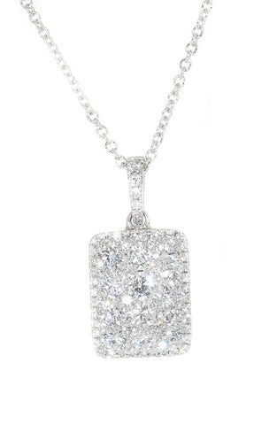 white gold diamond pendant