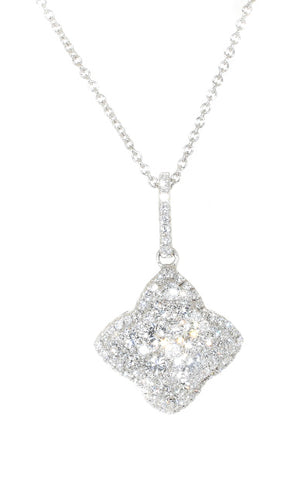 white gold diamond dome pendant