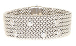 white gold diamond mesh bracelet