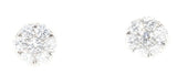 white gold diamond cluster stud earrings