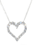 white gold diamond heart pendant