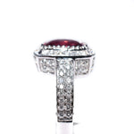 18kt White Gold Pink Tourmaline & Diamond Fashion Ring