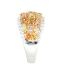 18kt Two Tone Yellow Diamond Fashion Ring