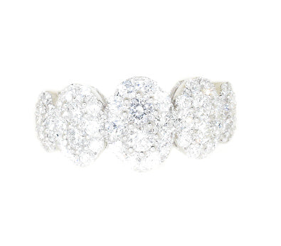 white gold diamond cluster ring