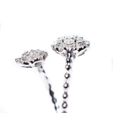 14kt white gold diamond floral bypass ring
