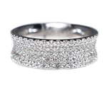 white gold diamond pave ring
