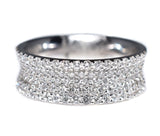 white gold diamond pave ring