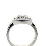 14kt White Gold Diamond Halo Fashion Ring