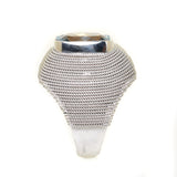 18kt beaded white gold aquamarine ring