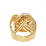 18kt yellow gold diamond loop ring