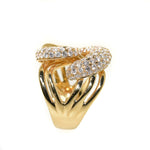 18kt yellow gold diamond loop ring