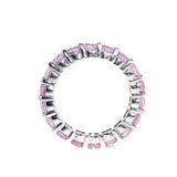 14kt white gold pink sapphire eternity ring