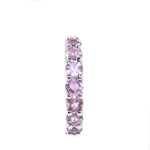 14kt white gold pink sapphire eternity ring
