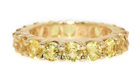 yellow sapphire eternity ring