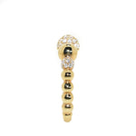 14kt Yellow Gold Graduated Bead Diamond Ring