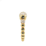14kt Yellow Gold Graduated Bead Diamond Ring
