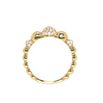 14kt Yellow Gold Graduated Bead Diamond Ring (.36 ctw)