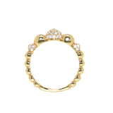 14kt Yellow Gold Graduated Bead Diamond Ring (.36 ctw)