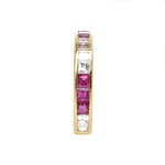 18kt Yellow Gold Ruby & Diamond Sqaure Eternity Ring