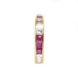 18kt Yellow Gold Ruby & Diamond Sqaure Eternity Ring