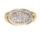 white gold and yellow gold Diamond Cable Ring