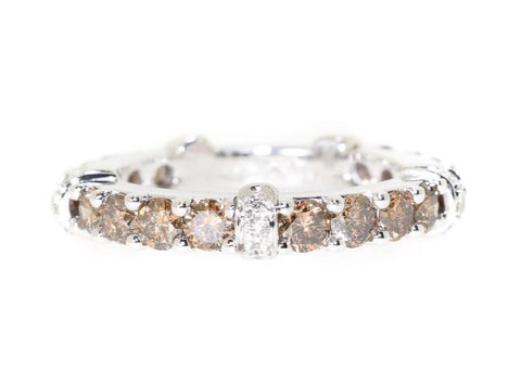 Champagne & White Diamond Eternity Ring