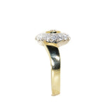 18kt Two Tone Diamond Lock Ring