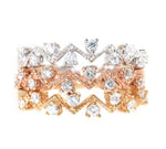 Tri-Color Stackable Diamond Ring Set