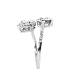 18kt White Gold Diamond Bypass Ring