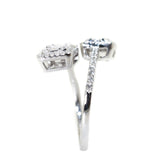 18kt White Gold Diamond Bypass Ring