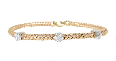 14kt Yellow Gold Stackable Diamond Bracelet