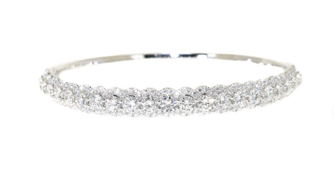 white gold diamond bangle