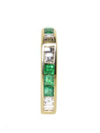 yellow gold diamond and emerald eternity ring