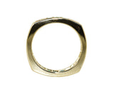 yellow gold diamond and emerald eternity ring