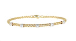 yellow gold woven diamond stackable bracelet