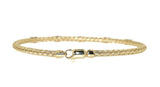 yellow gold woven diamond stackable bracelet