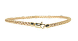 Yellow Gold Woven Stackable Diamond Bracelet