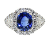 blue sapphire and diamond ring
