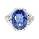 ceylon sapphire and diamond ring