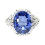 ceylon sapphire and diamond ring