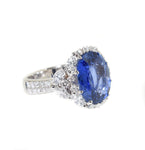 ceylon sapphire and diamond ring