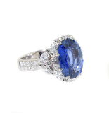 ceylon sapphire and diamond ring