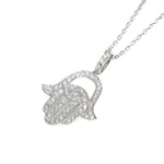white gold diamond hand of god pendant